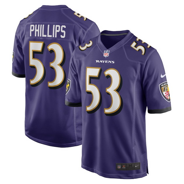 mens nike delshawn phillips purple baltimore ravens game player jersey